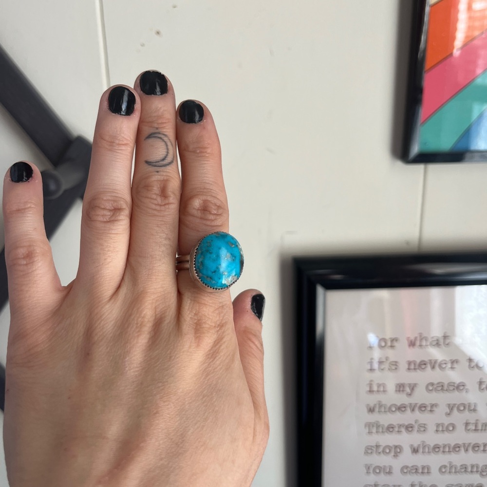 Turquoise Silver Ring - image 3